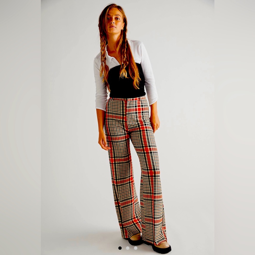 Free People Plaid Jules Pants